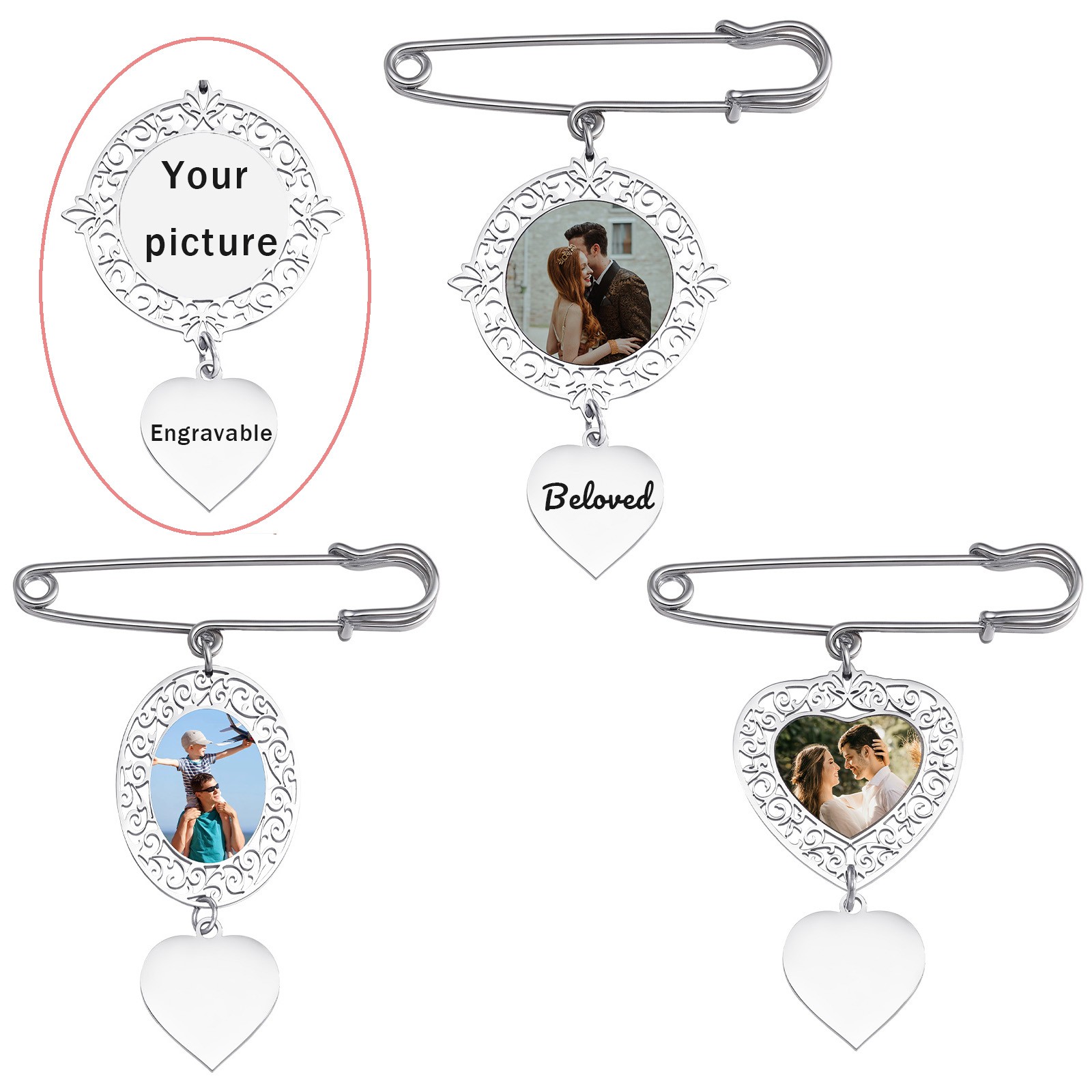Men'S Accessories Office - Custom Picture Badge Brooches Pin DIY
