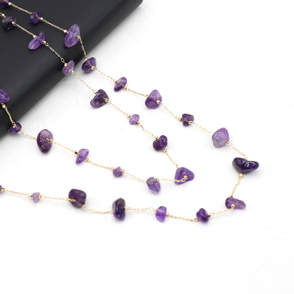 Natural Amethyst Stone Beaded  - Men'S Accessories Chain review and price