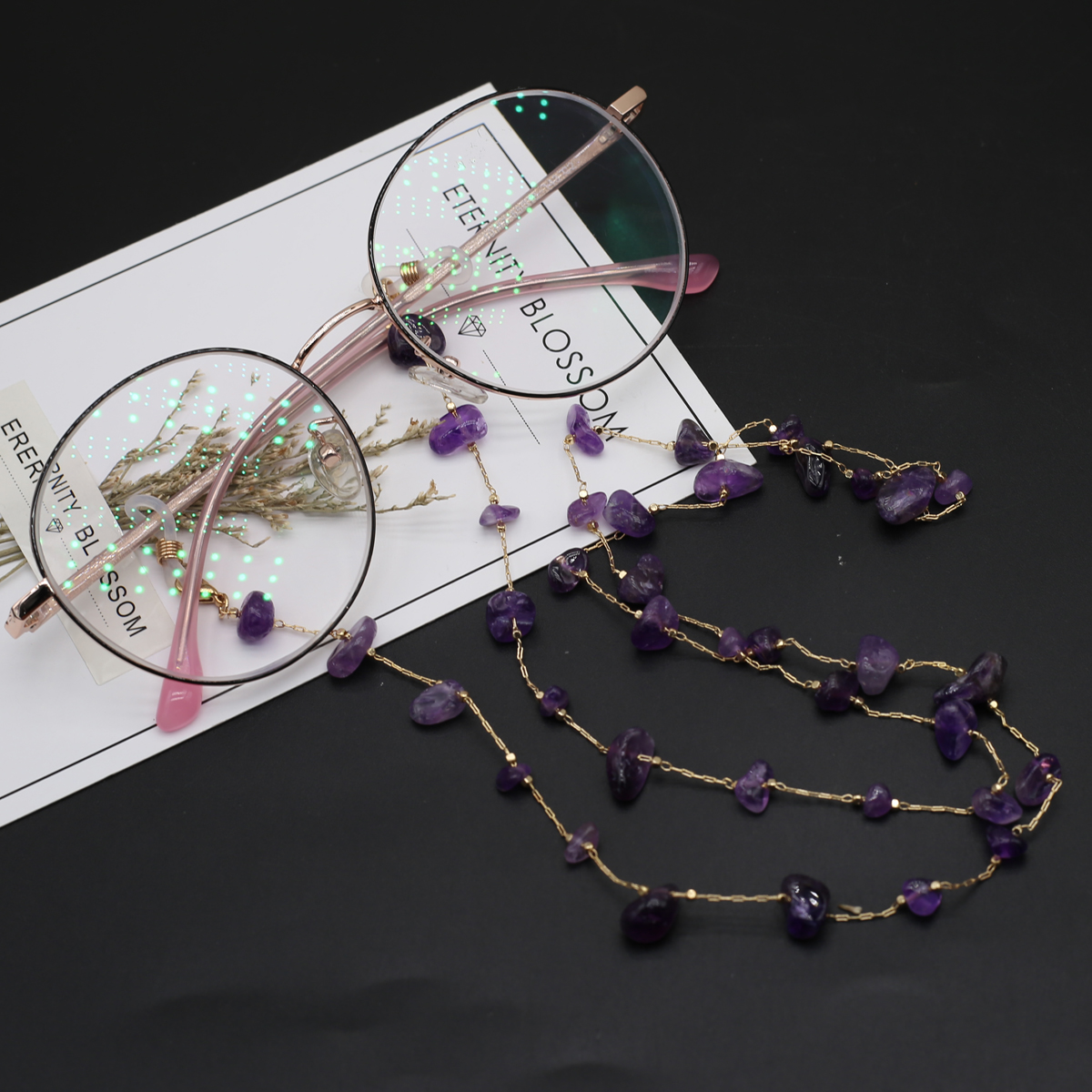 Natural Amethyst Stone Beaded  - Men'S Accessories Chain review and price
