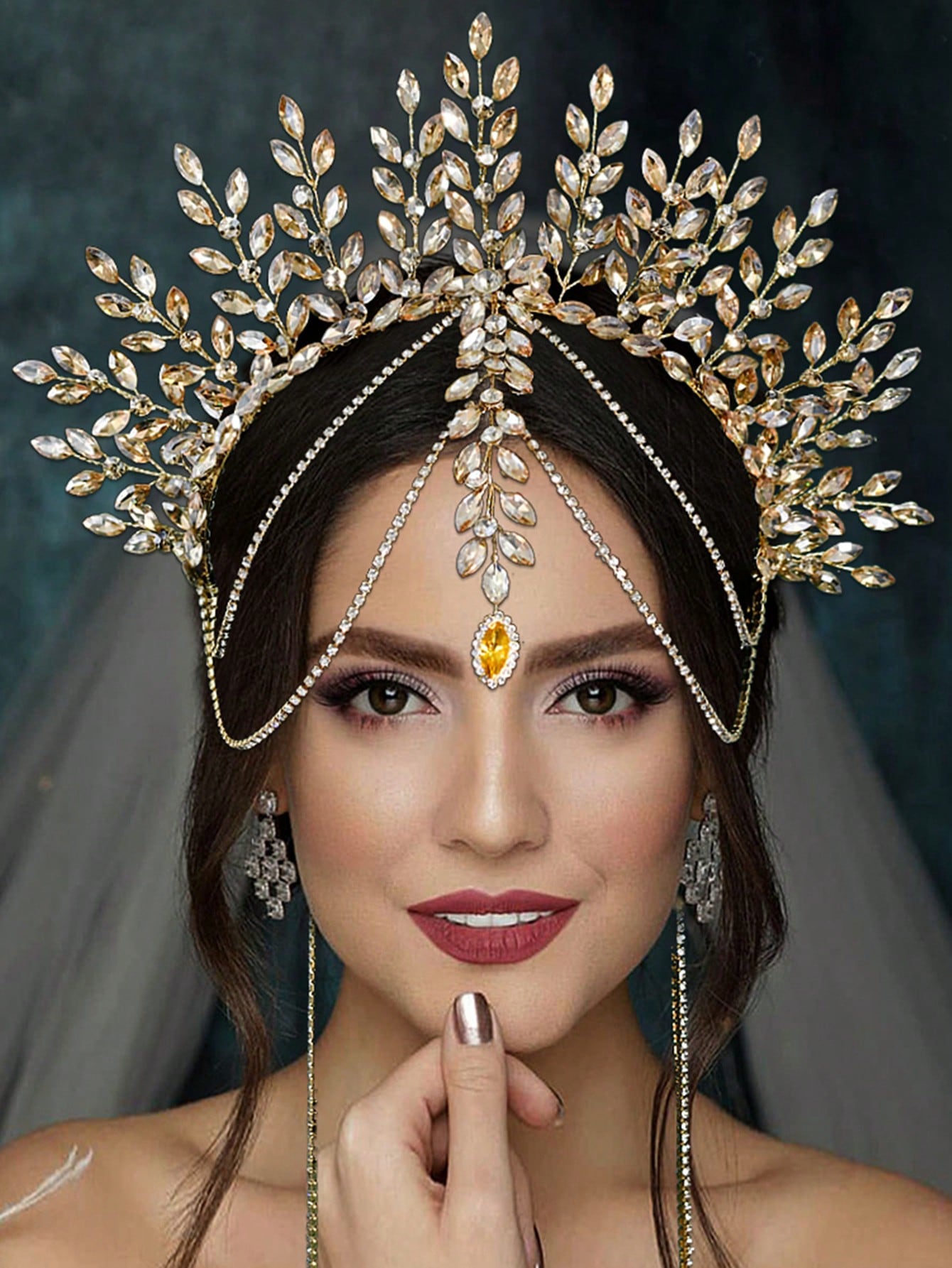 1pc Luxurious Bridal Crown Hea - Men'S Accessories Chain review and price
