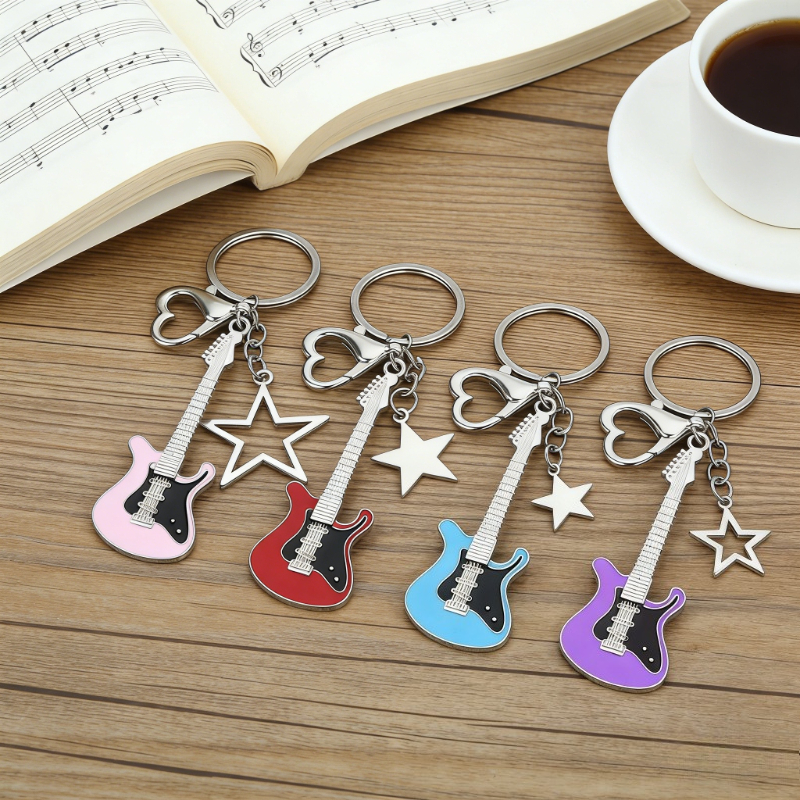 Guitar Love Heart Key Chain fo - Men'S Accessories Office review and price