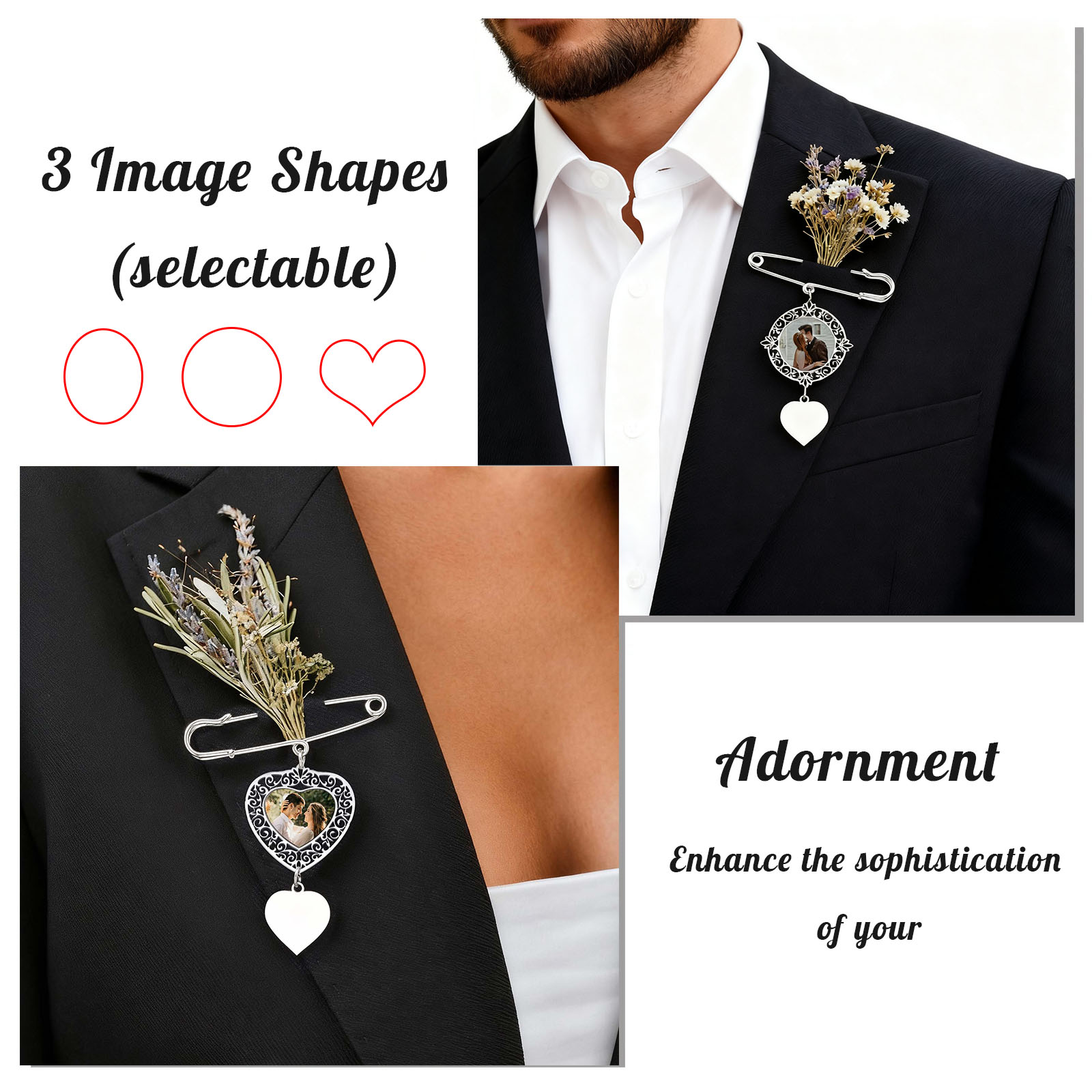 Custom Picture Badge Brooches  - Men'S Accessories Office review and price