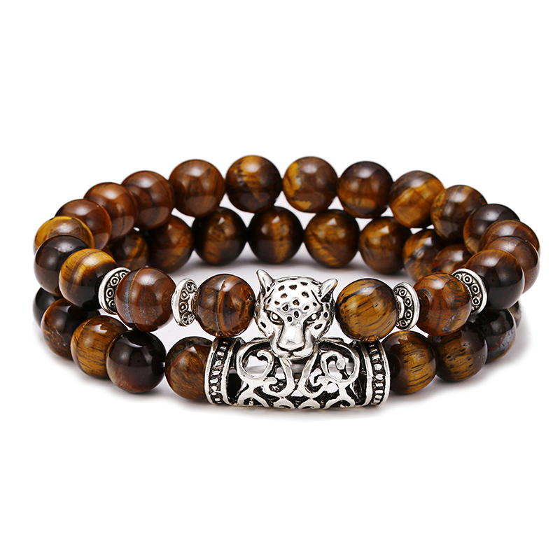 Premium 2Pcs/Set Leopard Beade - Men'S Accessories Premium review and price