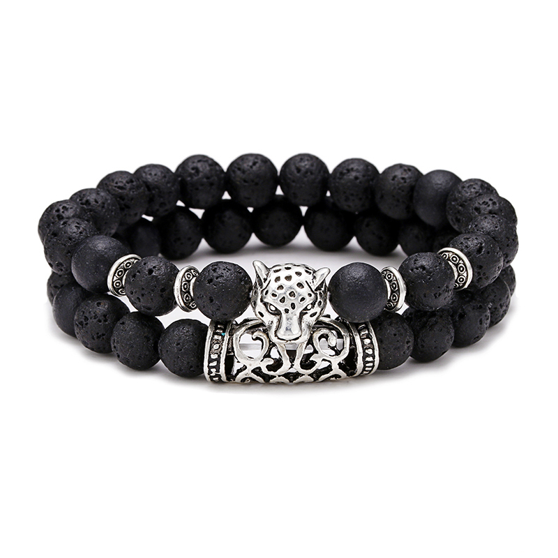 Premium 2Pcs/Set Leopard Beade - Men'S Accessories Premium review and price