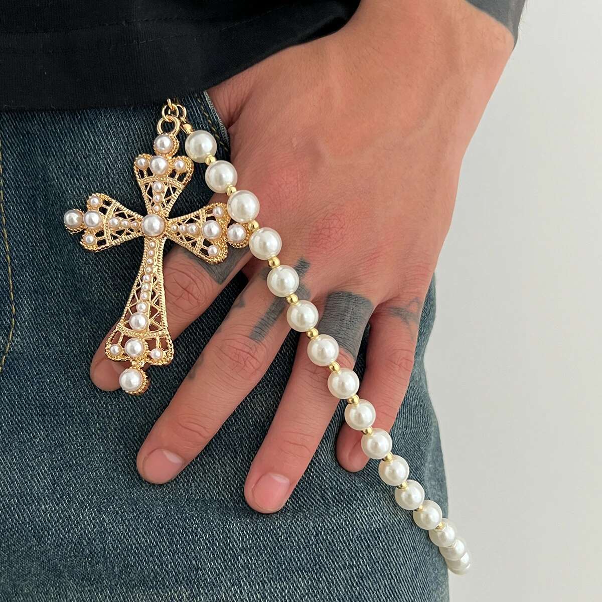 KunJoe Hip Hop Big Jesus Cross - Men'S Accessories Chain review and price