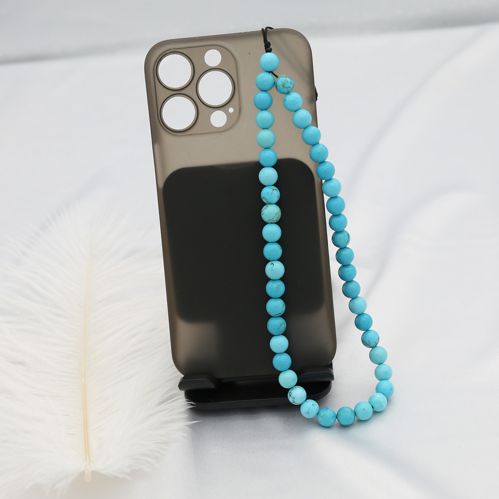 8MM Blue Turquoise Beaded Mobi - Men'S Accessories Chain review and price