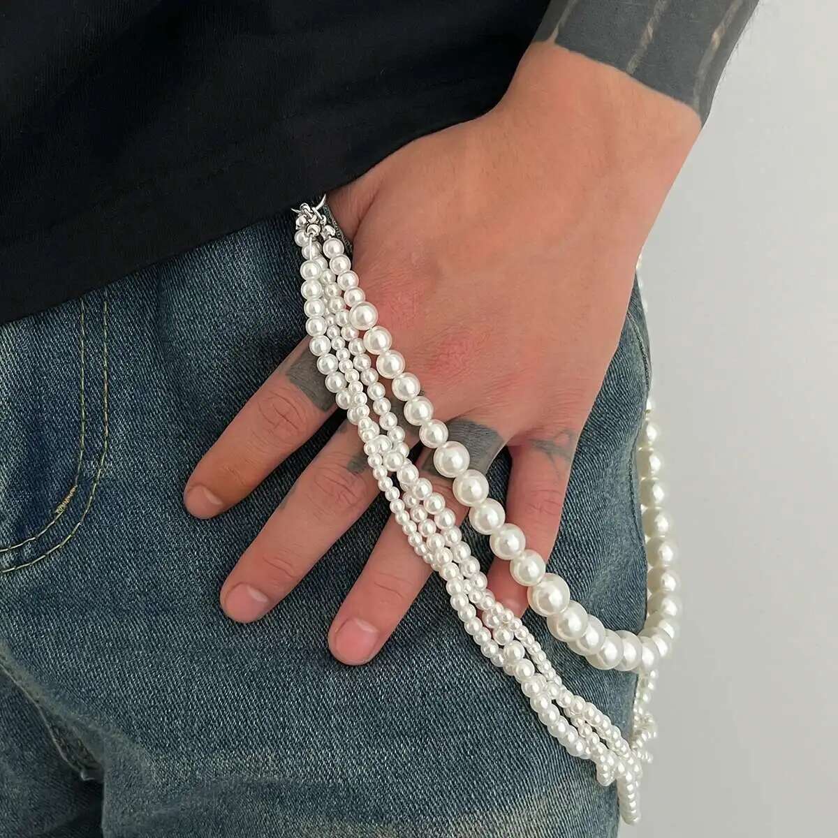 Lacteo Goth Multi Layer Imitat - Men'S Accessories Chain review and price