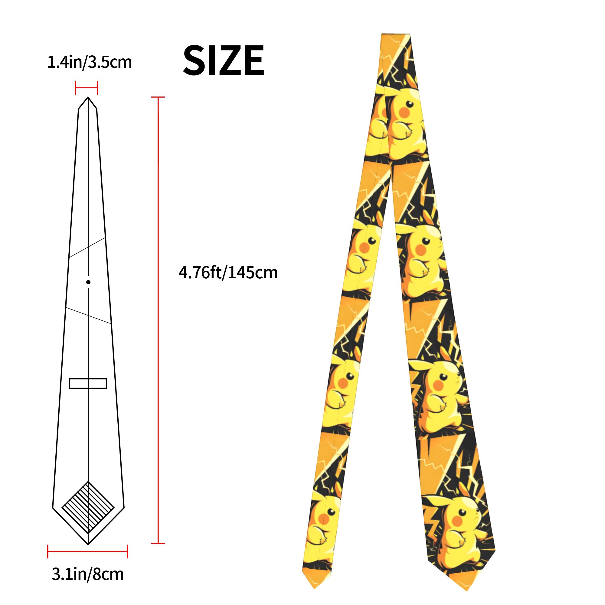 Cute Pikachu Neckties Men Slim - Men'S Accessories Office review and price
