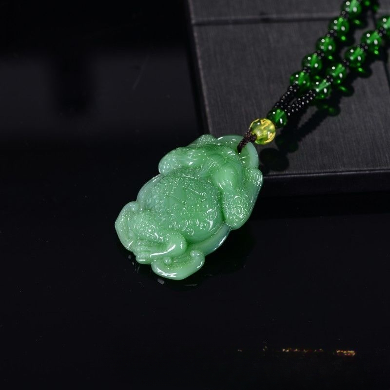 Natural Green Jade Golden Toad - Men'S Accessories Chain review and price