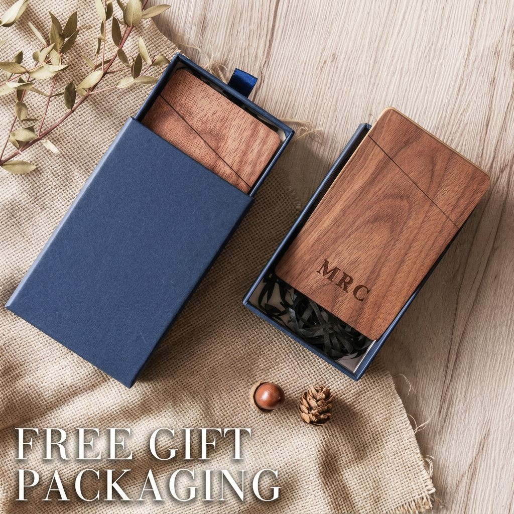 Business Card Holder Wooden Of - Men'S Accessories Office review and price