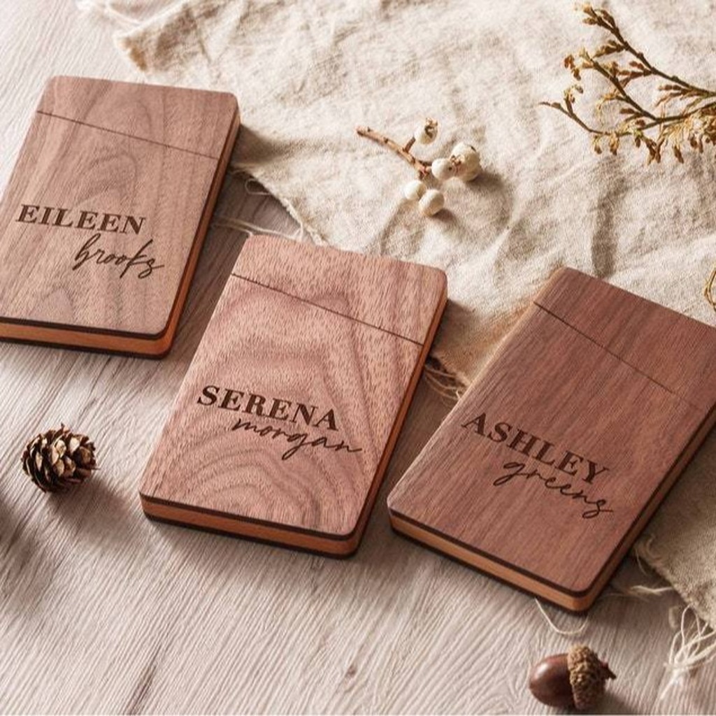 Business Card Holder Wooden Of - Men'S Accessories Office review and price