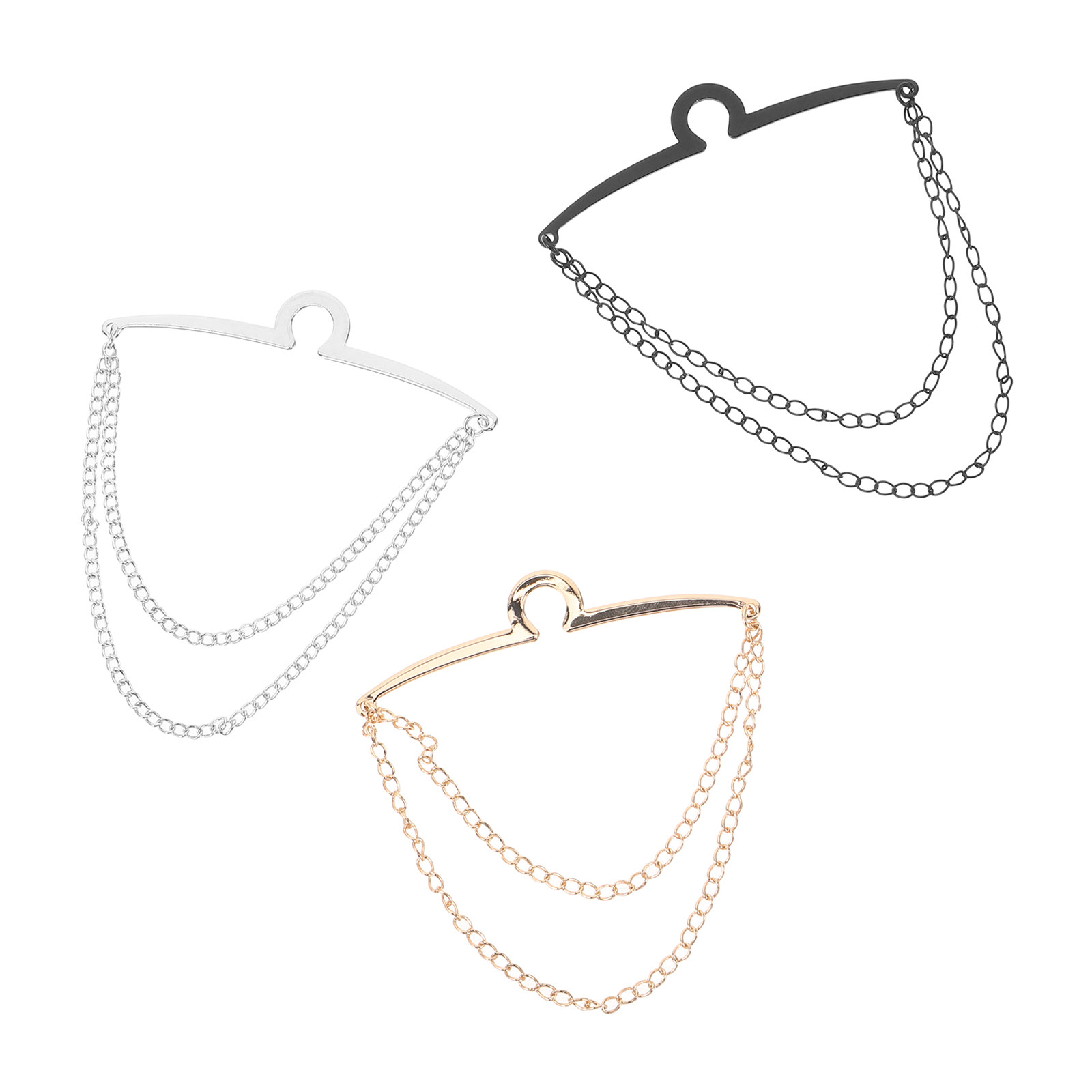 3Pcs Men Shirt Tie Chain Clips - Men'S Accessories Chain review and price